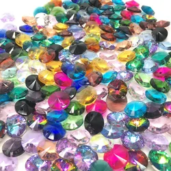 Wholesale 14mm Charm Colored Crystal Glass Satellite Shape Single Hole Loose Spacer Beads DIY Women's Earrings Jewelry 10PCS