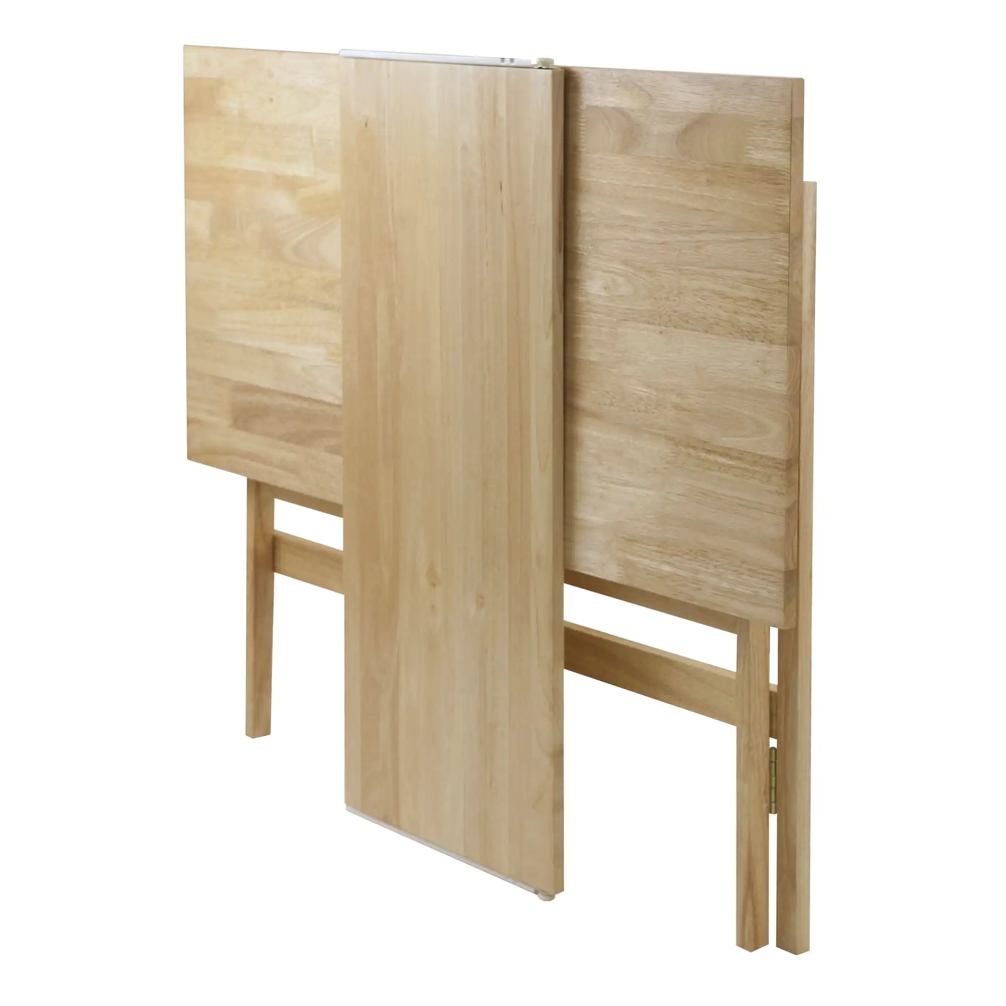 Wood Foldable Study Writing Desk Natural Finish Computer Desk PC Laptop Table Workstation