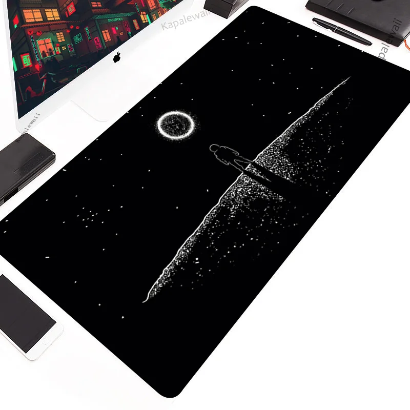 

Large Black and White Gaming Mouse Pad Art Big Mouse Mat Computer Carpet XXL 1000x500 MousePad Gamer Keyboard Desk Mat Mice Pad