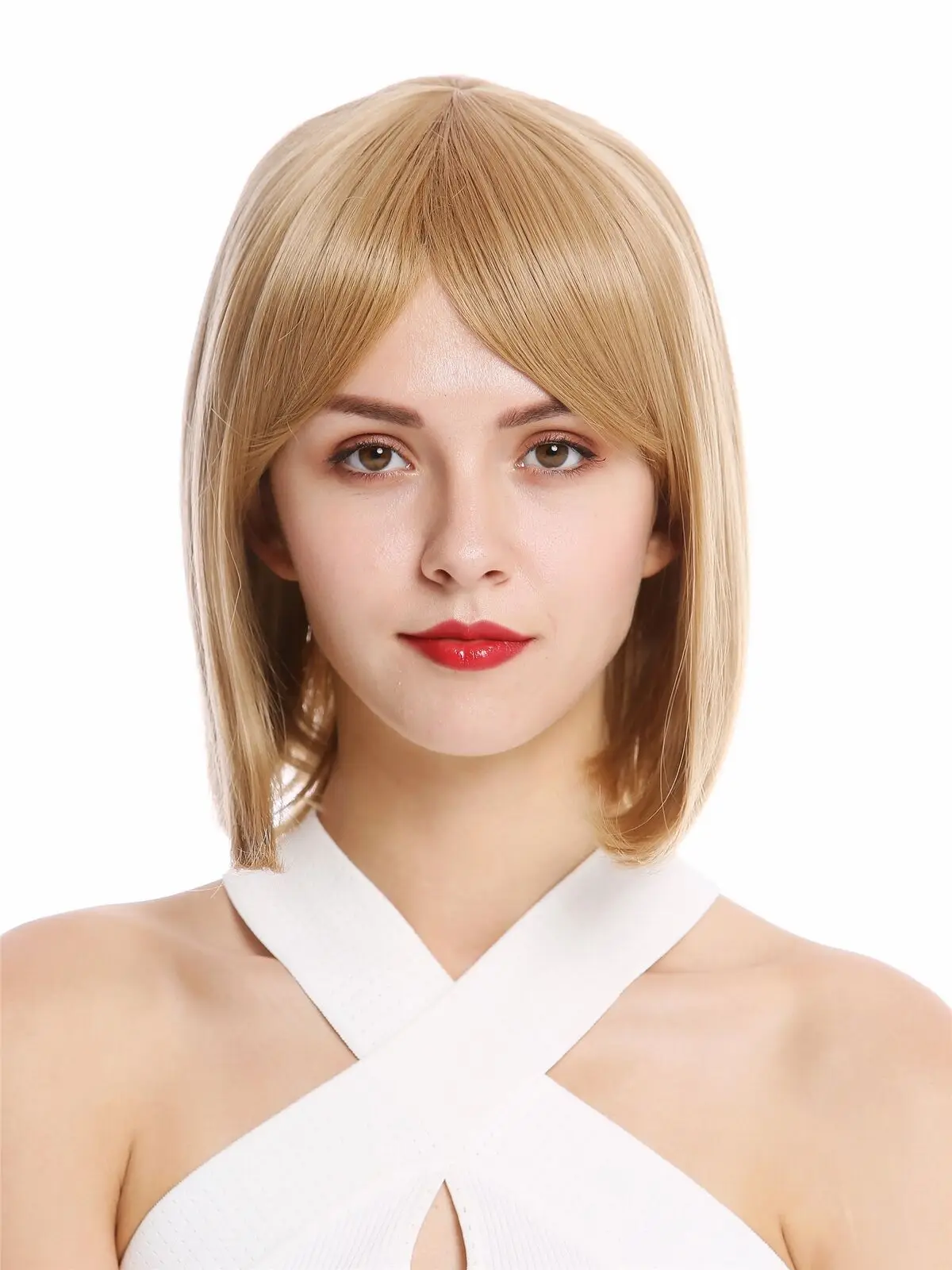 

Женский парик Longbob Longbob Longbob среднего блонда с короткими плечами-
