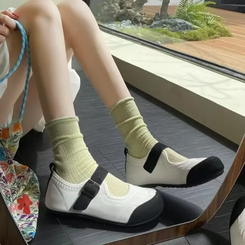 

2025 New Summer Breathable Casual Shoes, Comfortable Kawaii Mary Jane Shoes, Women's Loafers, Flat Bottomed Женская Обувь