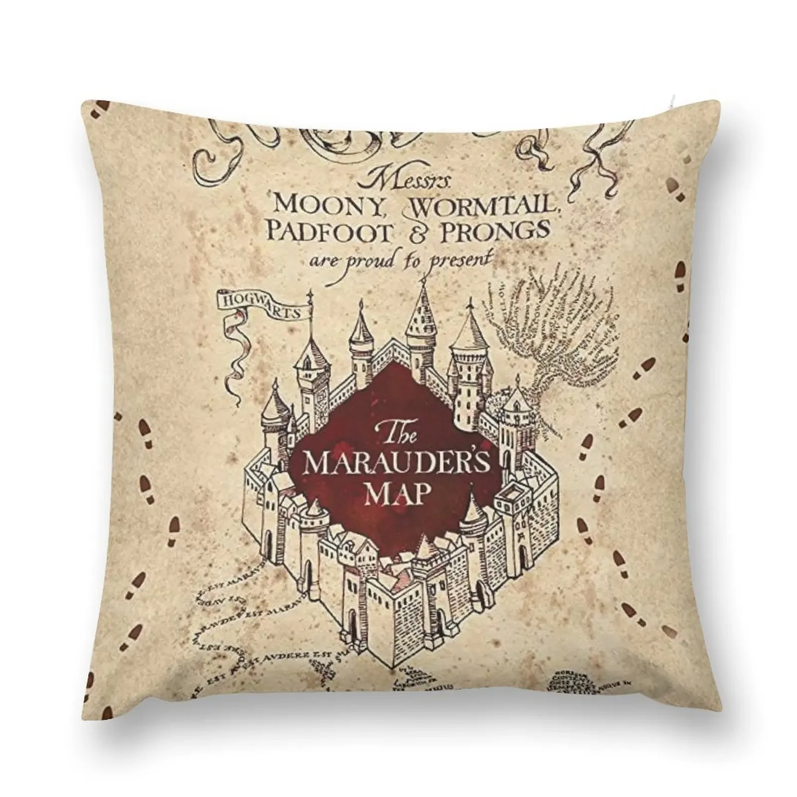 The Marauder’s Map Throw Pillow Decorative Cushion Cover Pillows Aesthetic luxury throw pillow covers Luxury Pillow Cover