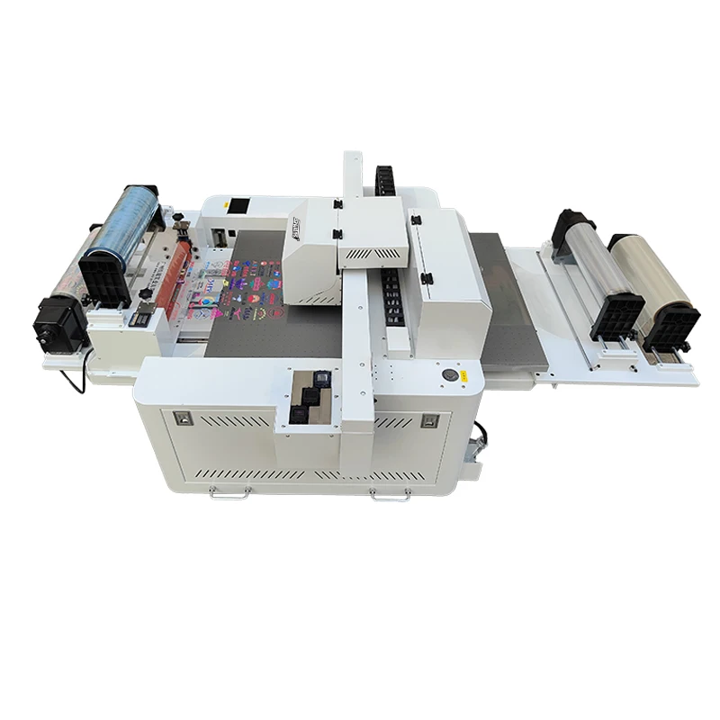 Roll-flat All In One 6090 DTF+UV Printer KT Board Acrylic glass Ceramic Aluminum Plastic Board Wine Bottle AB printer