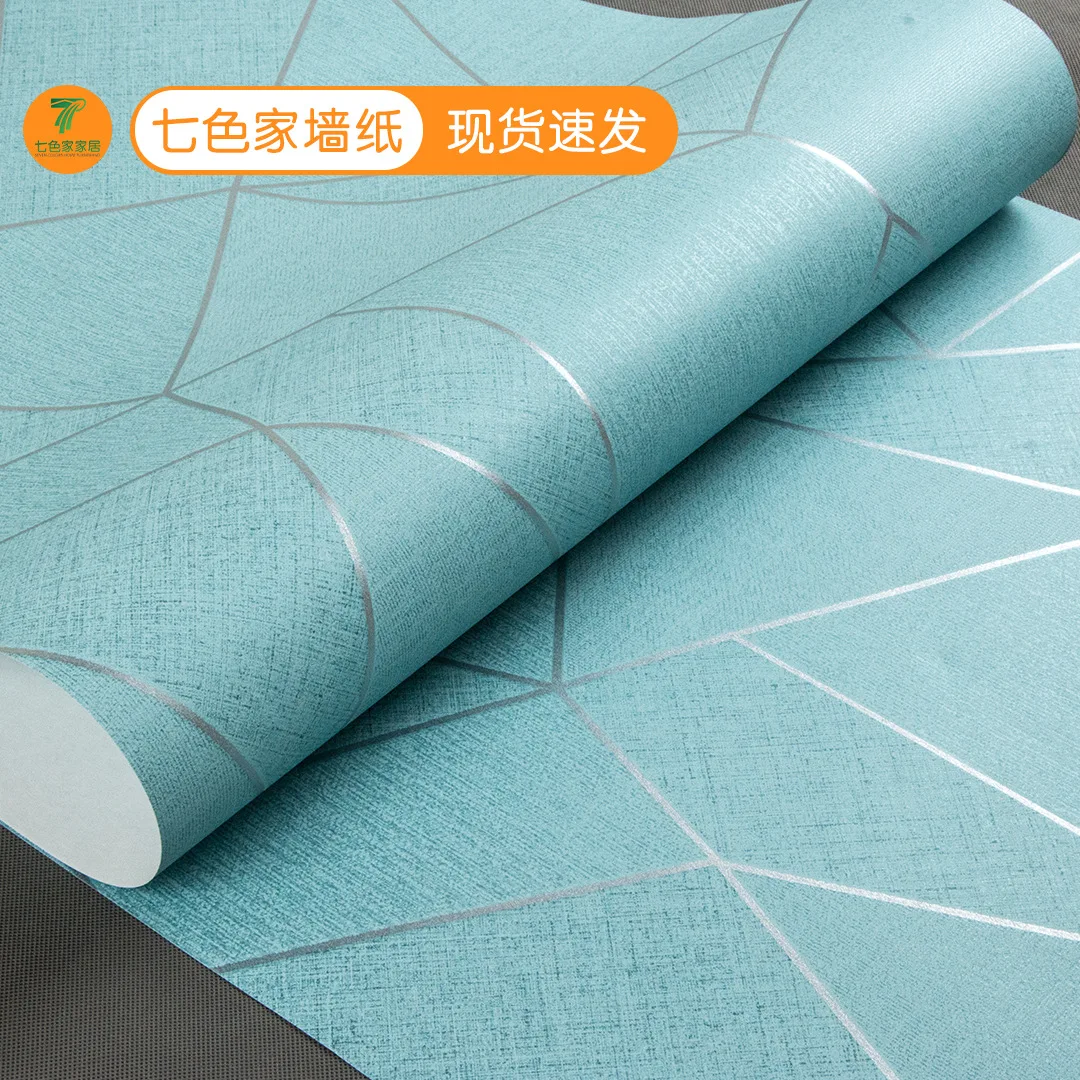 3D Shiny Silver Abstract Geometric Wallpaper Modern Minimalist Living Room TV Background Wall Cultural Wall Paper Non Woven Fabr