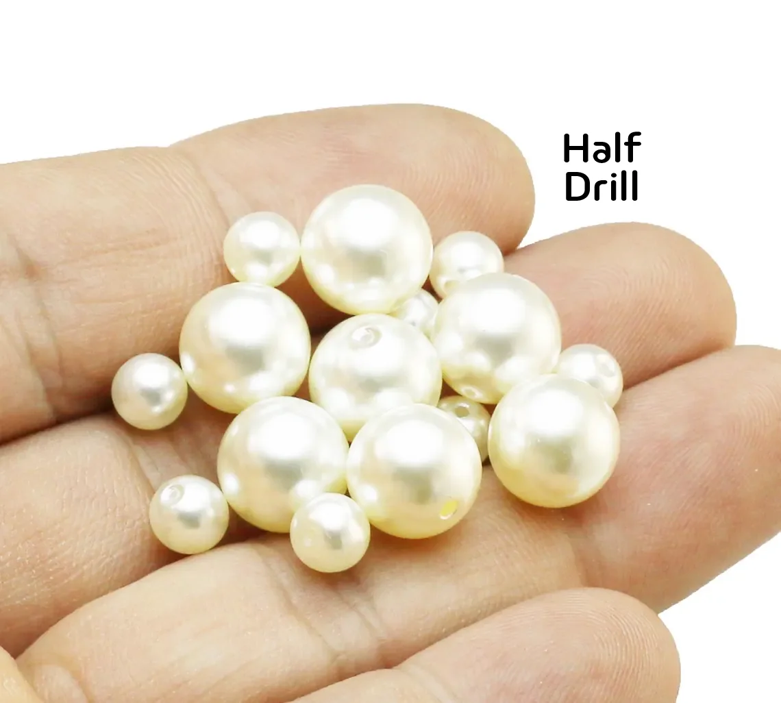 50Pcs White Round P…