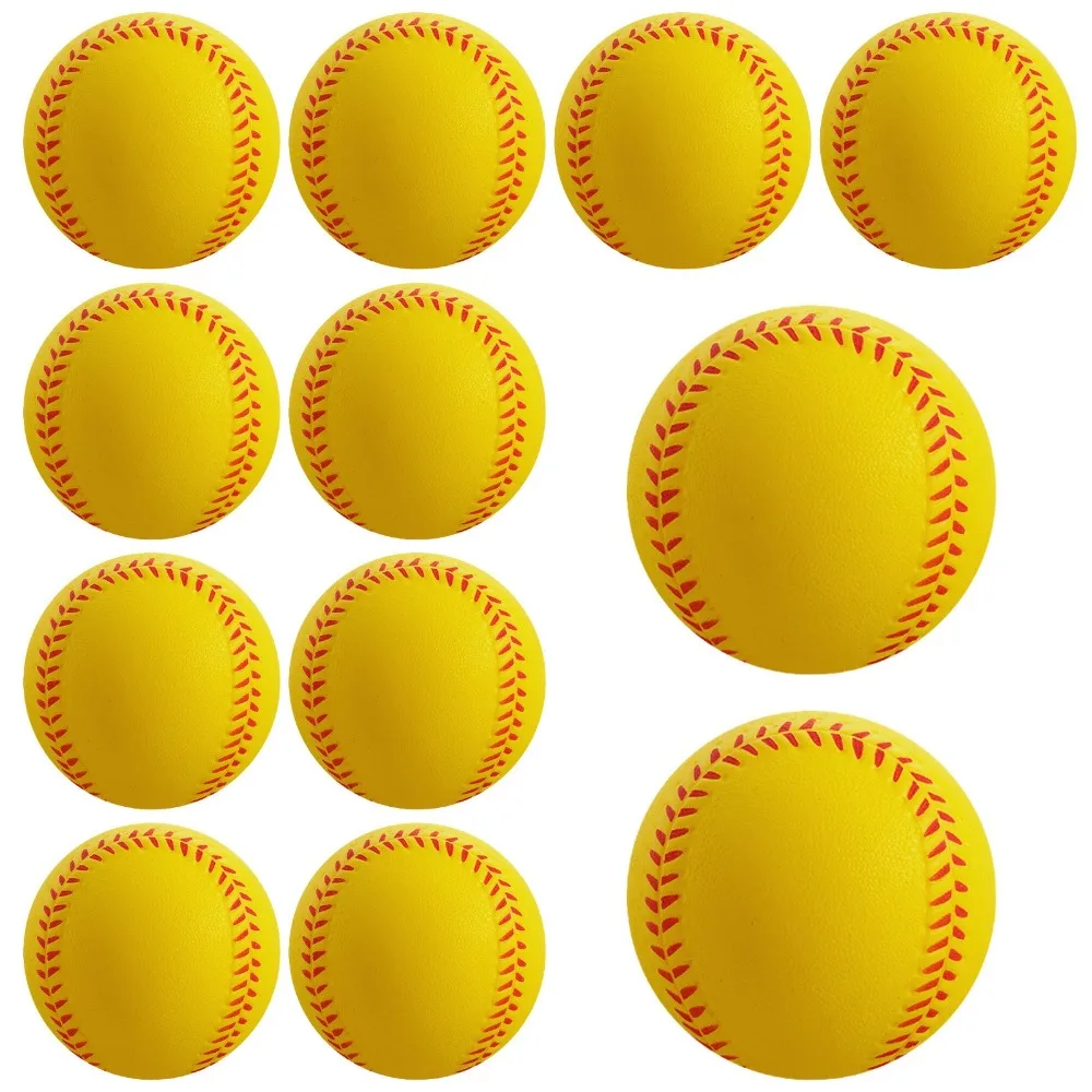 Durable PU Soft Baseball Elastic Squeeze Toy Training Balls Softball Batting Practice