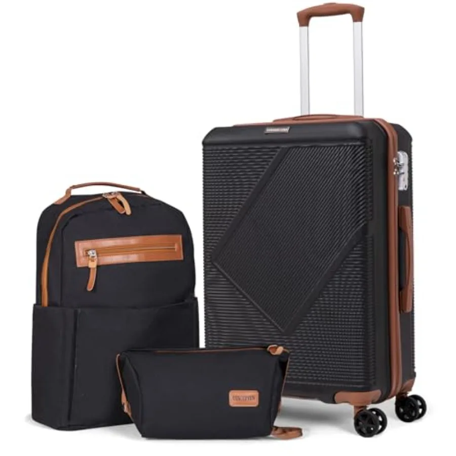

Luggage Sets 3 Pcs, 20 Inch Carry On Suitcases With Spinner Wheels, Lightweight Travel Luggage With TSA Lock, ABS Hardshell Sui