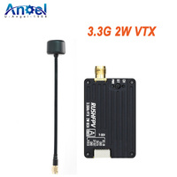 New RushFPV 3.3G 2W VTX 8CH 2000MW Audio Video FPV Transmitter Receiver Module 7-30V for RC FPV Drone Quadcopter Model  DIY Part