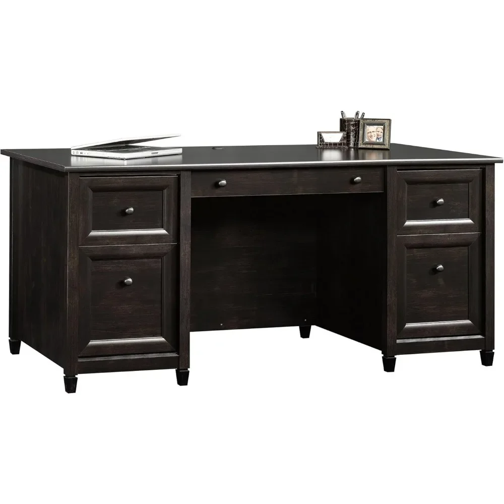 

Executive Desk with File Drawer Storage, Easy To Assembly, Flip-down Keyboard Panel and A Grommet Hole, Office Desks