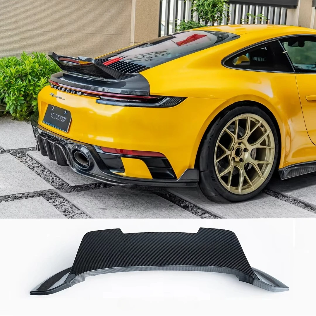 For  992 911 2019-On Dry Carbon Fiber Trunk Spoiler Tail Wing Car Body Kits Auto Parts CMST Style Genuine Product Forged