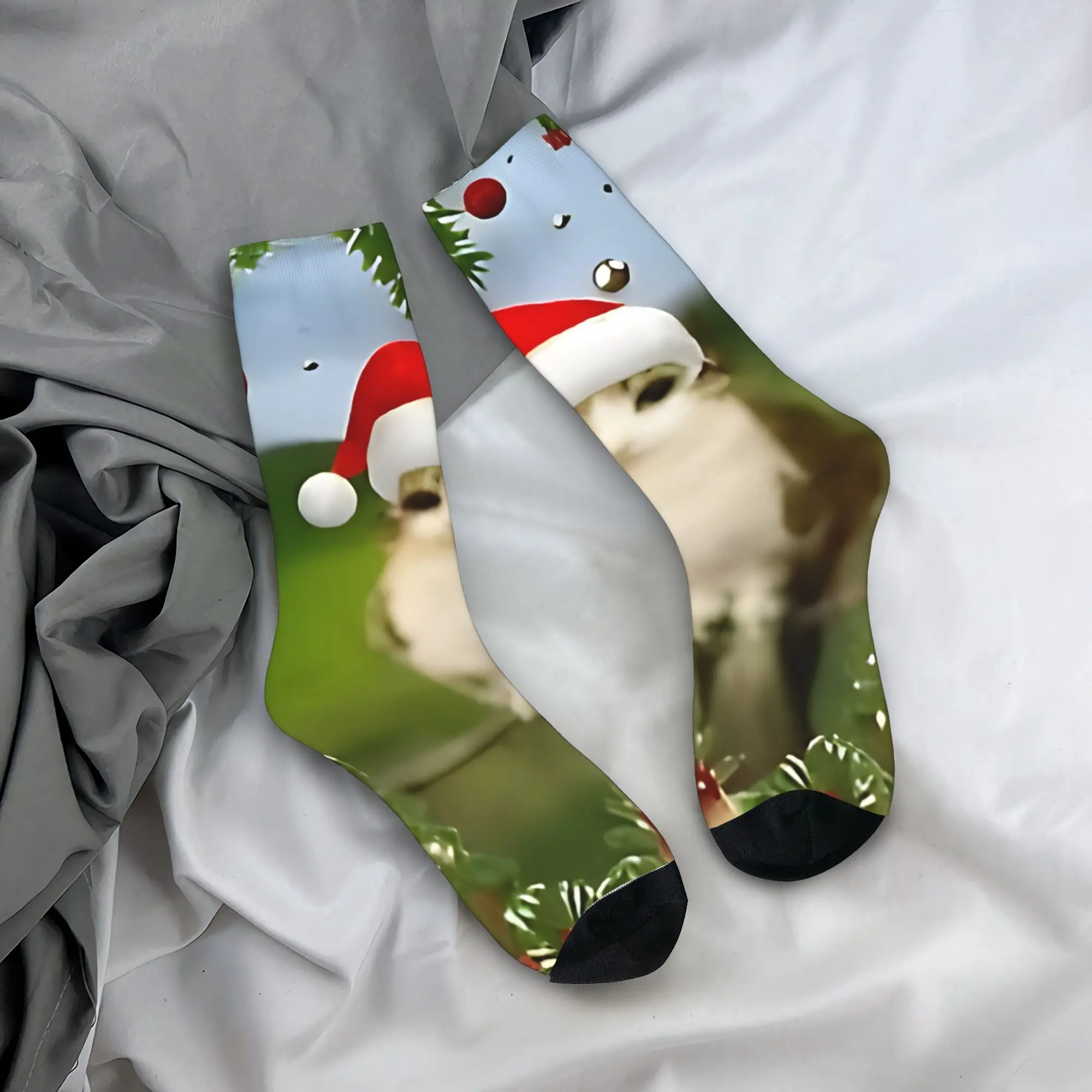 

Meowl Cat Stockings Design Harajuku Socks Winter Anti Skid Socks Men's Running High Quality Socks
