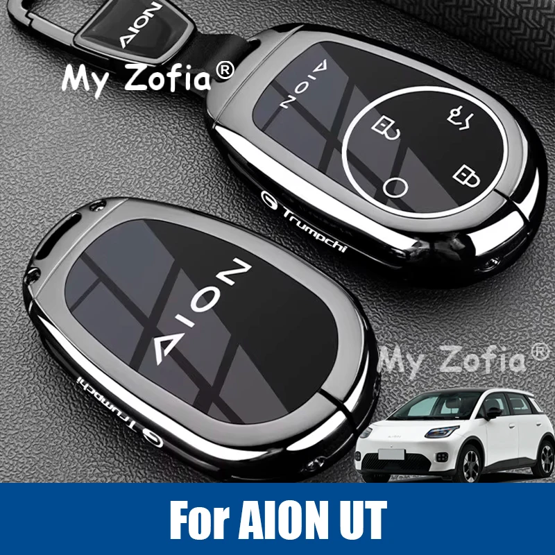 

For GAC AION UT 2025 2026 Car Zinc Alloy Key Case Smart Remote Key Shell Fob Auto Cover Remote Cover Shell Accessories