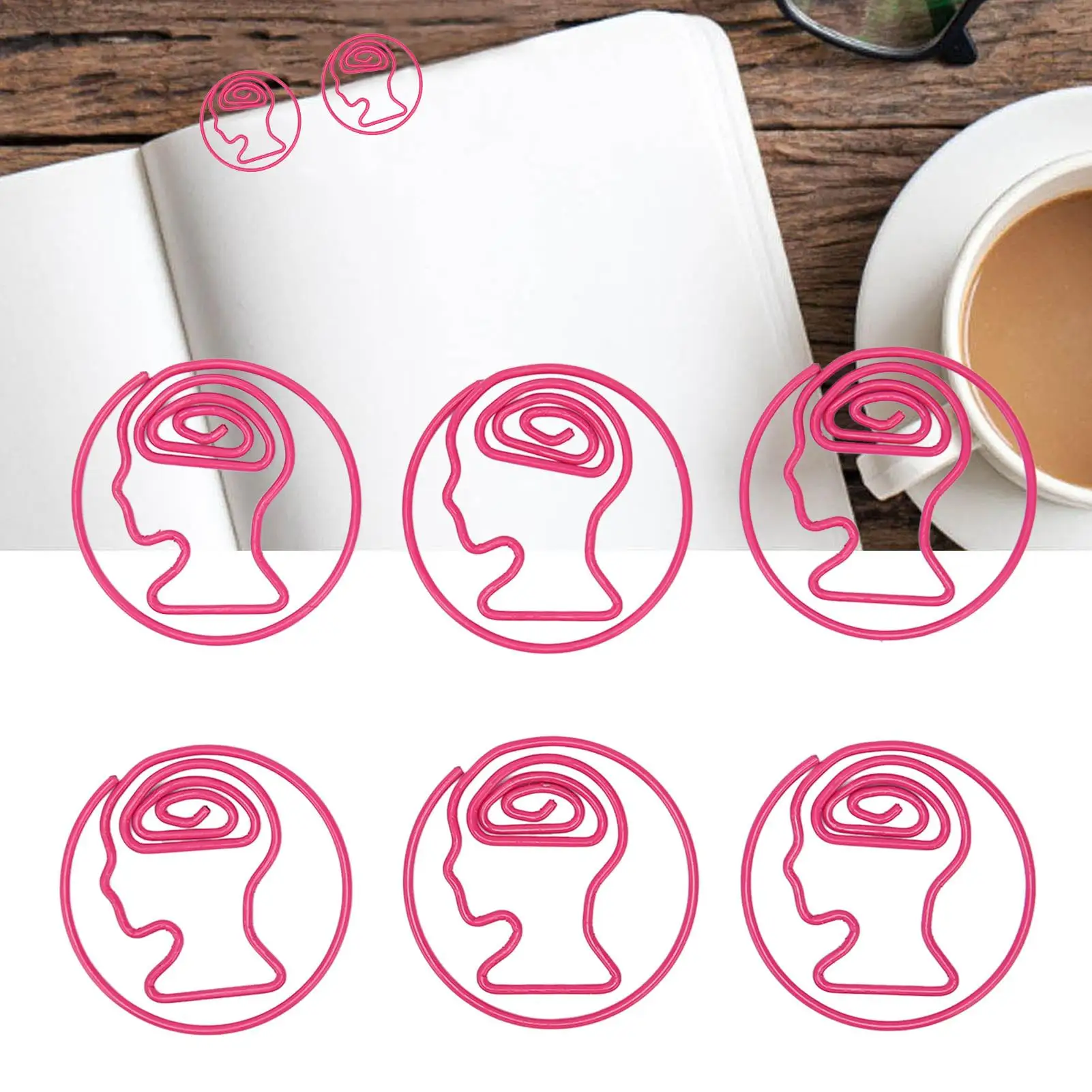 Human Head Shape Paper Clips - Small, Skid Resistant & Multipurpose with Storage Box for office Use