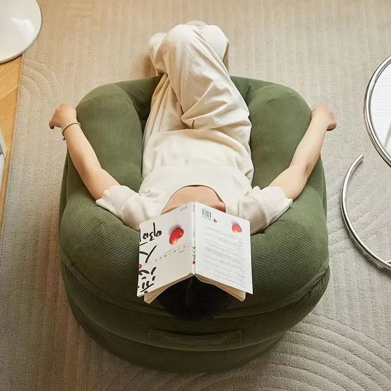 أريكة غرفة المعيشة الكسولة واحدة مريحة كرسي حصير المتسكع شرفة الترفيه كرسي مع مسند القدمين أثاث غرفة المعيشة