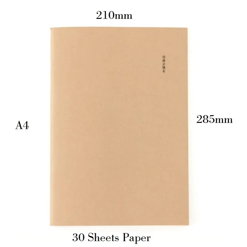 A4 Professional Animation Storyboard Template Sketchbook Notebook for Film Drawing Sketch and Plan Scenes Journal