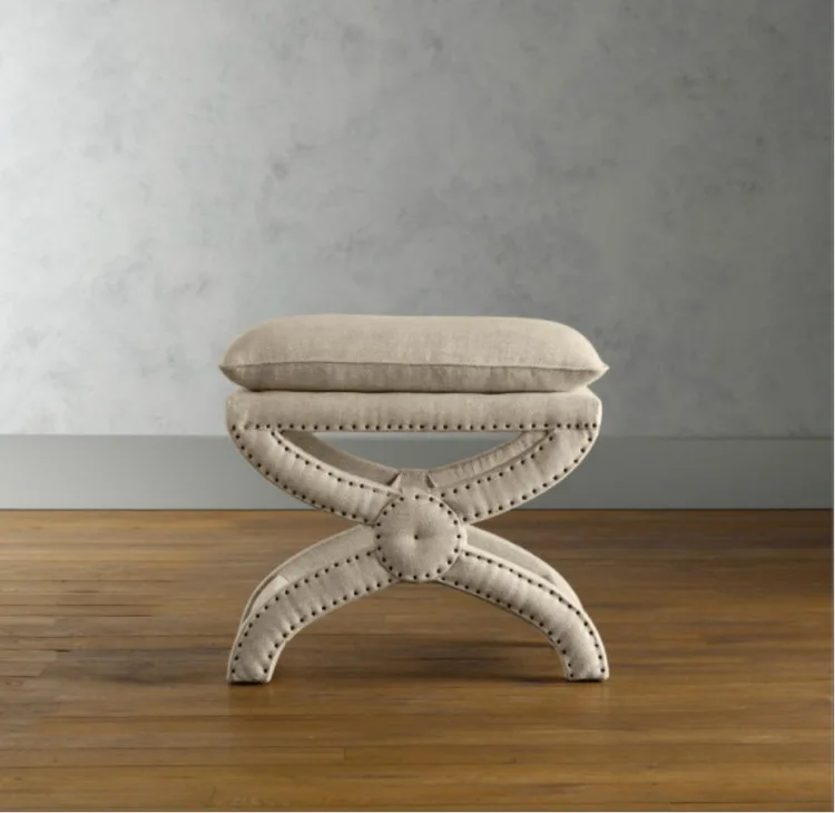 

Туалетный стул из массива дерева, простой европейский стул для спальни, табурет для макияжа, табурет для маникюра