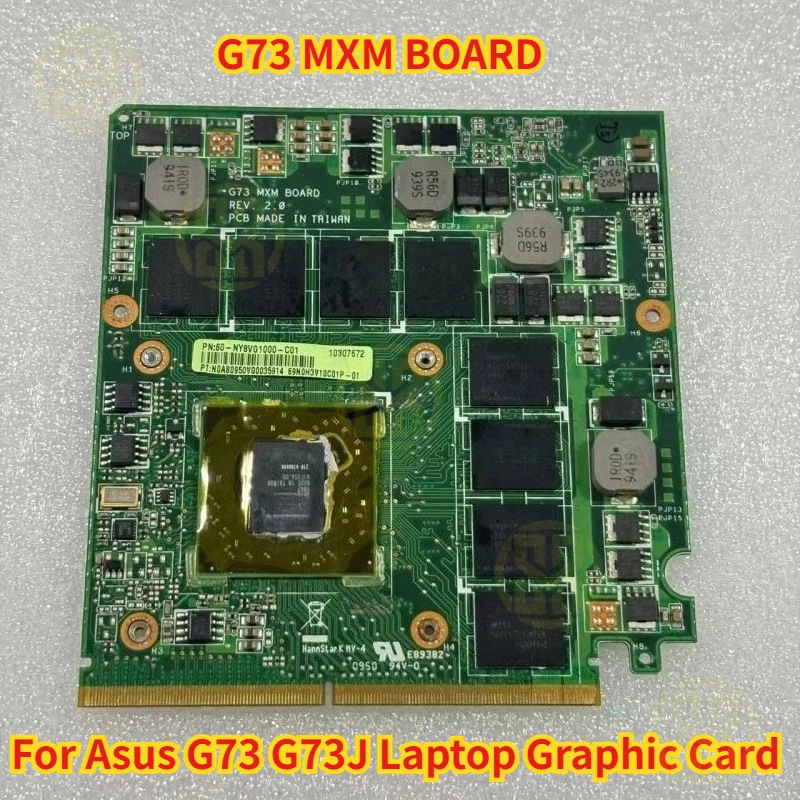 60-NY8VG1000-C14 60-NY8VG1000-C01 For Asus G73 G73J Laptop Graphic Card G73 MXM BOARD 216-0769008 HD5870 Graphic Card Test OK