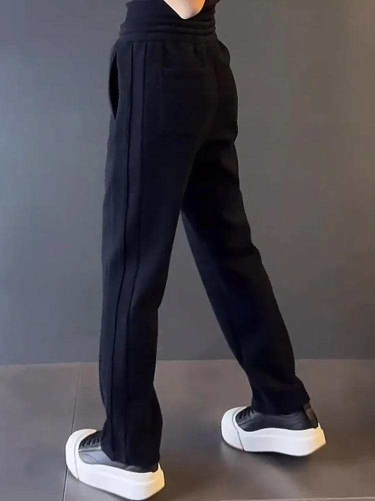 

Мужские повседневные брюки на осень-зиму: прямые, свободного кроя, с роскошными вставками, длинные, комфортные, с эластичным поясом