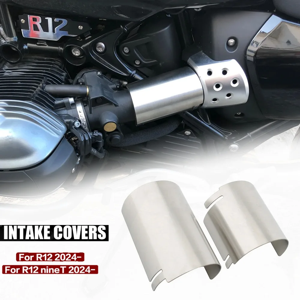 For BMW R12 NineT NINET R 12 2024 2025 2026 Stainless Steel Air Intake Covers Fairing Decoration Guard Motorcycle Accessories