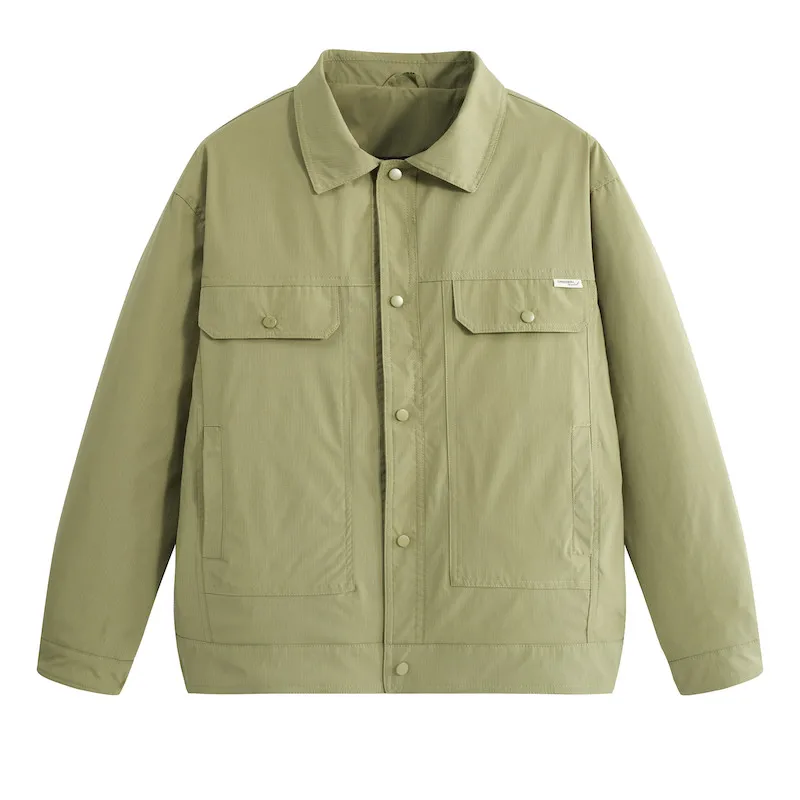 

Spring Autumn Fashion Casual Style Lapel Outdoor Jacket Wind-Resistant High Quality Men Clothing Breathable Comfortable Parkas