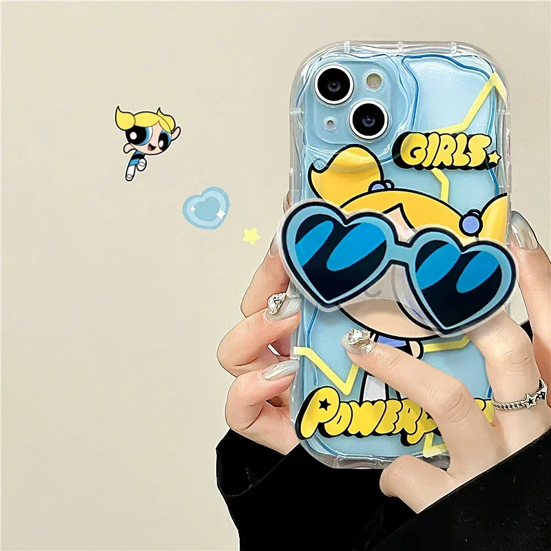 Étui à lunettes Powerpuff Girls pour Samsung Galaxy, S23, S22, S21 Ultra Plus, S20, FE, A73, A72, A71, A54, A53, A52, A51, A50, A50S, 4G, 5G Cover