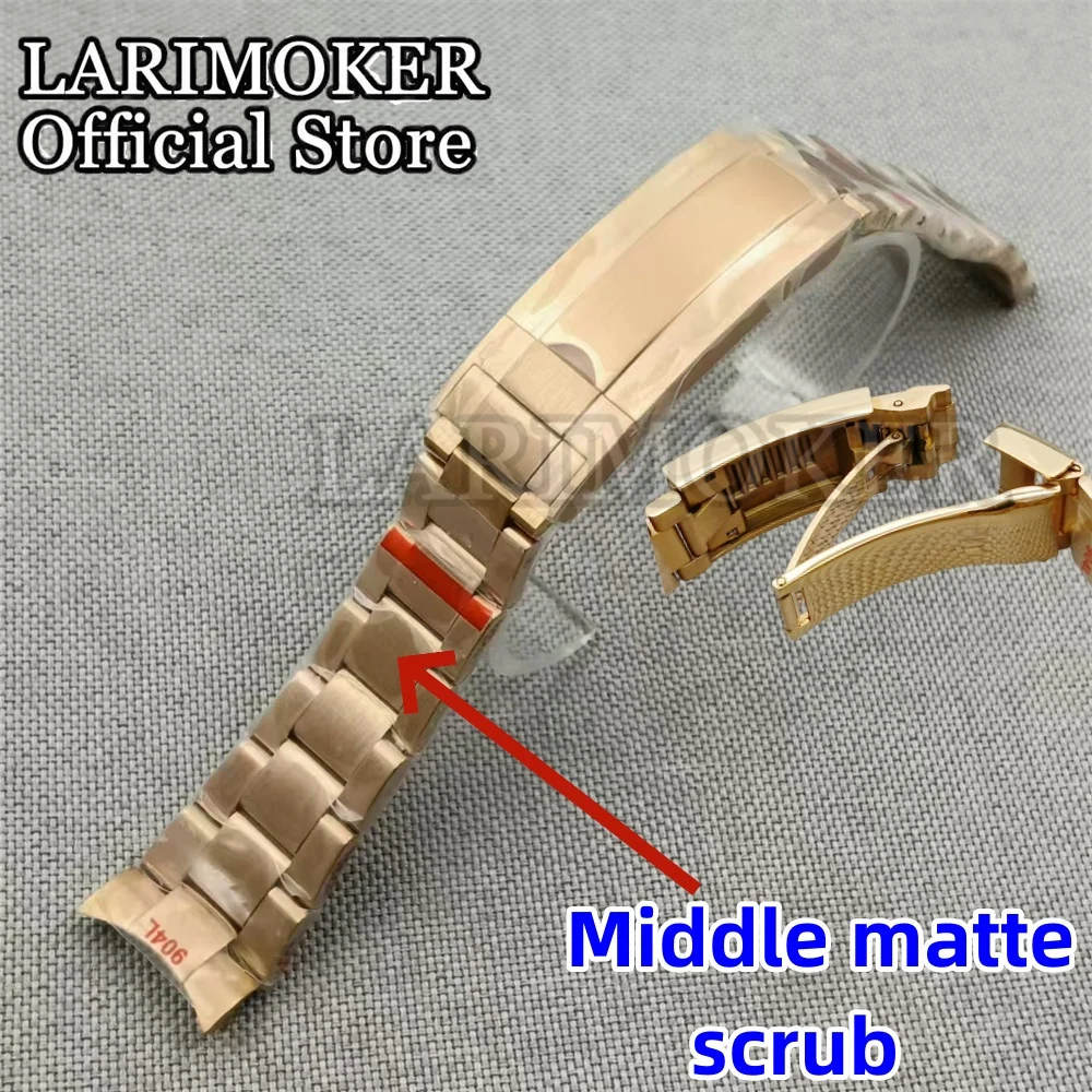 Strap 20mm 904L bracelet Solid Stainless Steel Watch Band Folding Buckle Men s Stainless Steel Strap Suitable for 36mm 40mm41mm