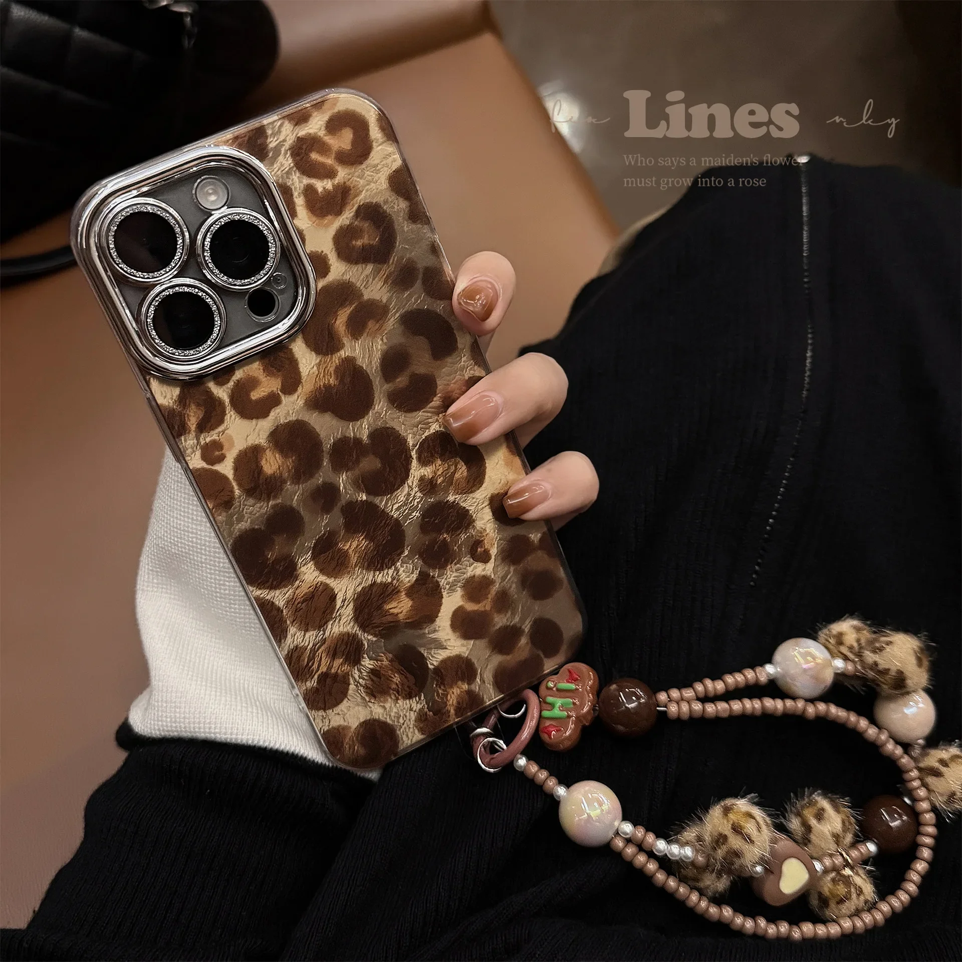 Retro American Style Golden Leopard Print Phone Case for IPhone16 15 14 12 13 11 Pro ProMax Plus X XR Shockproof Phone Cover