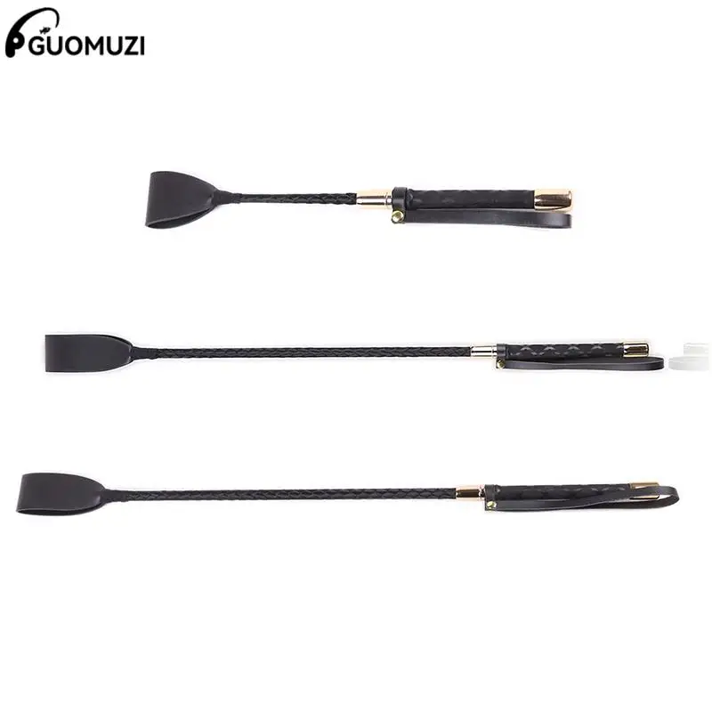 Riding Crop Durable Equestrian Training PU Leather Outdoor Portable Pointer Lightweight Non Slip With Handle Horse Whip Racing