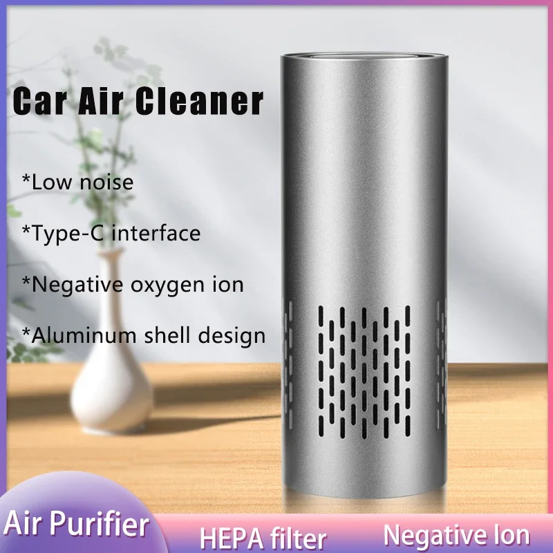 Xiaomi Youpin Car Air Purifier Aluminium Alloy Vehicle Negative Anion Generator Filters Desktop Purifier Air Cleaner Freshener