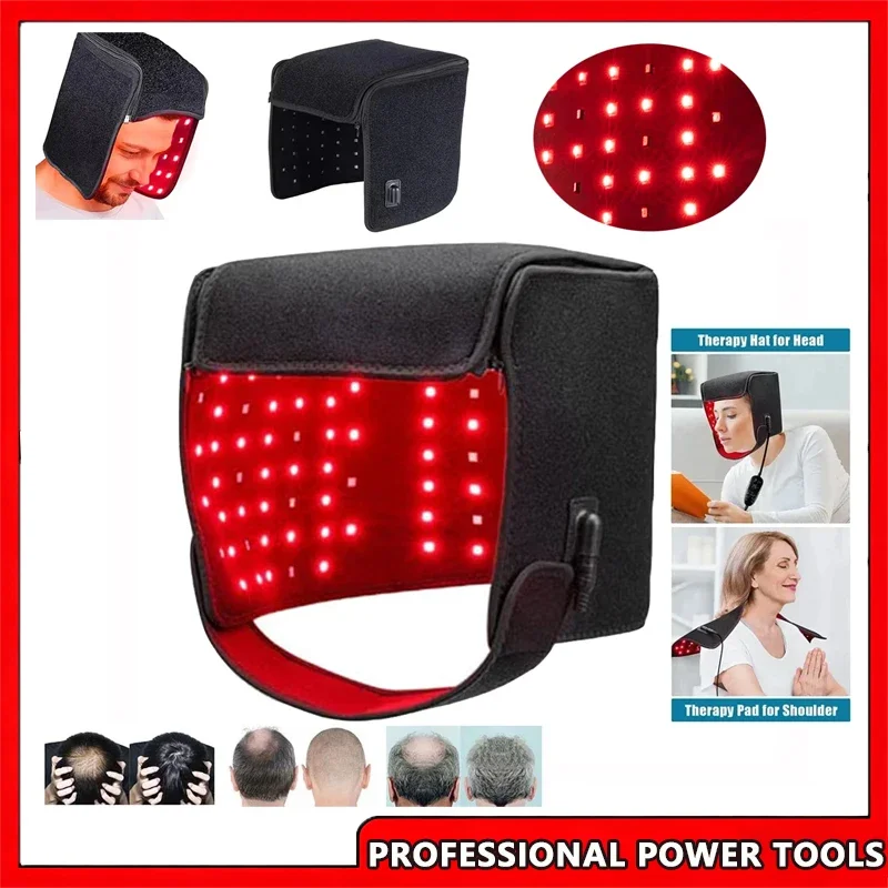 

Шапки с красным светом для роста волос, инфракрасная световая шапка, истончение, против выпадения волос, тревога, стресс, уменьшение мигрени, расслабляющий массажер для кожи головы