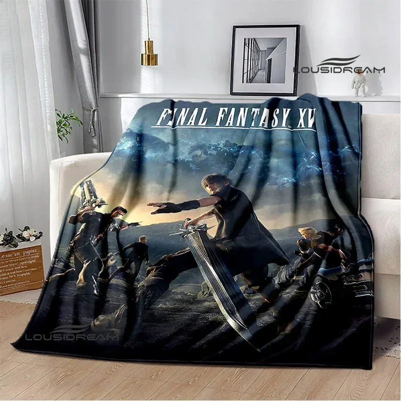 Game FINAL FANTASY Cartoon blanket Kids Warm blanket Flannel Soft Cozy Blanket Sofa Bed Blanket Travel Blanket Birthday Gift