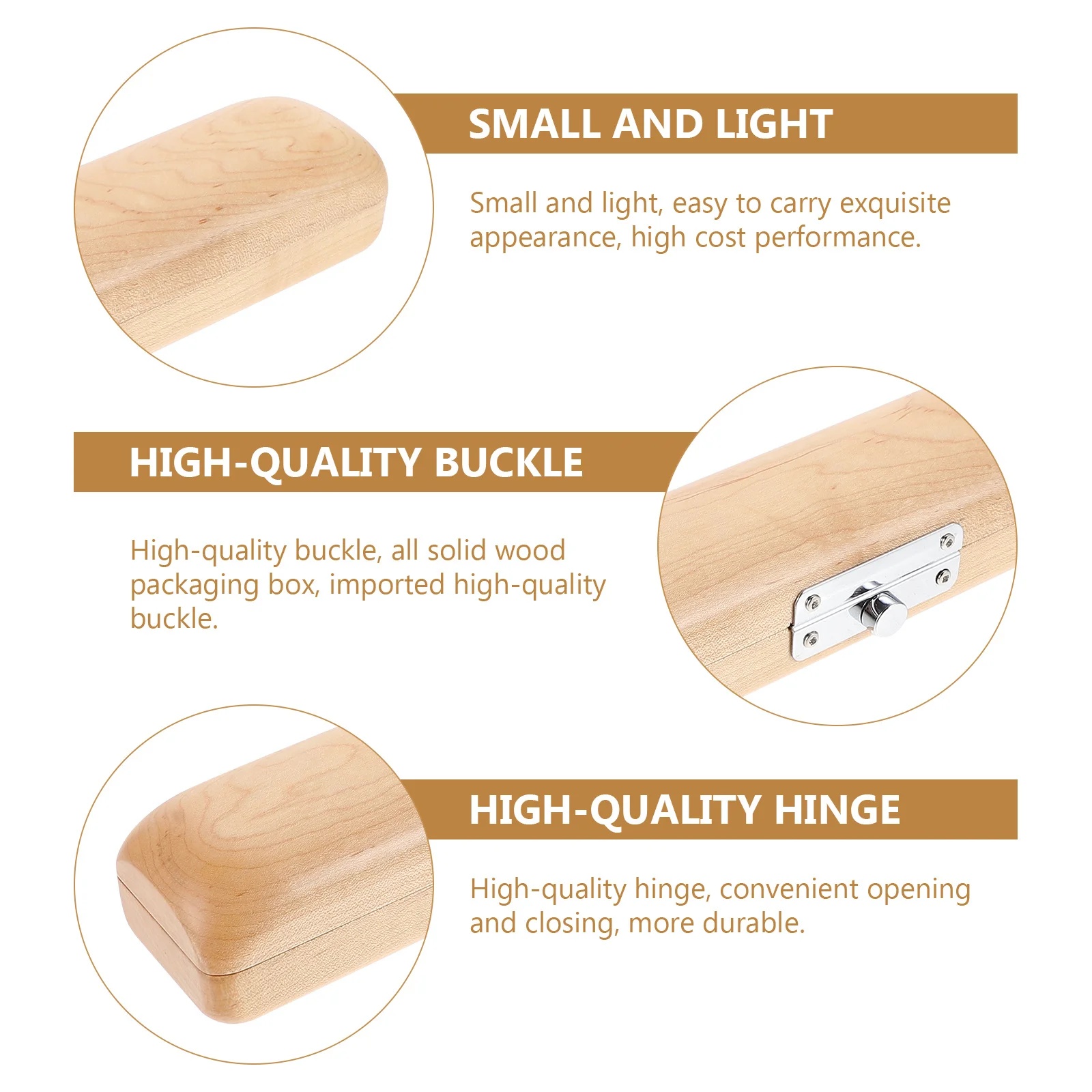 

Flute Head Box Compact Practical Khaki Color Lightweight Durable Protective Storage Container for Flute Head Use