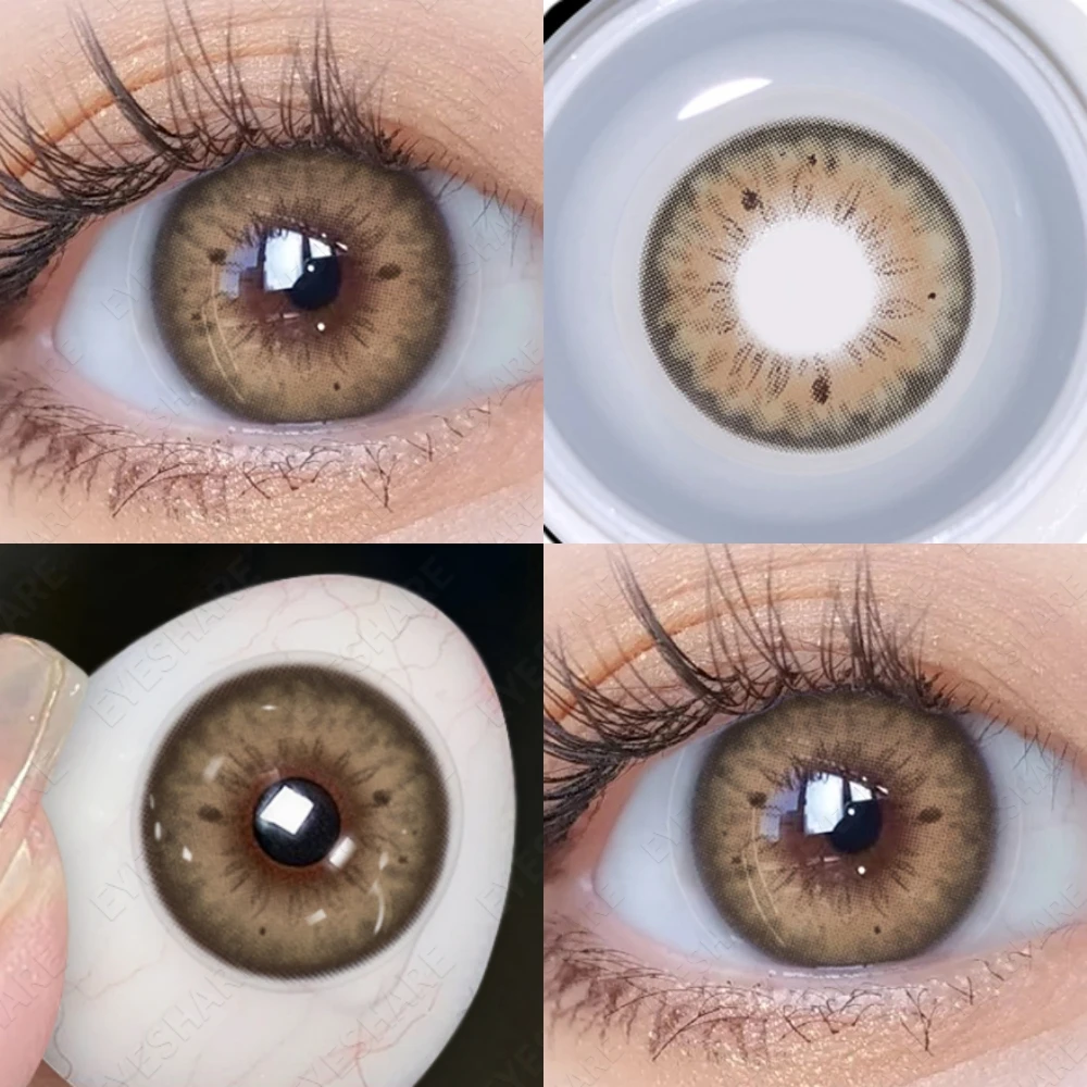 EYESHARE 1Pair Color Contacts Lenses Colored Lens Eyes Natural Blue Eyes Lenses Gray Contacts Lense Yearly Fashion Green Lenses