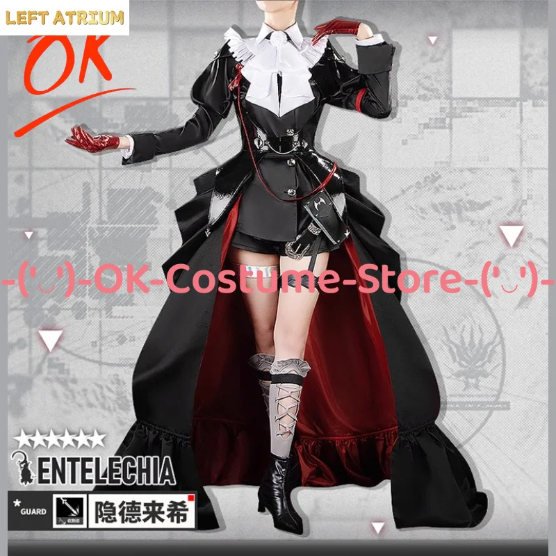 

[Customized Size] Arknights Entelechia Cosplay Costume Dress Anime Game Character Outfit Halloween Carnival Party Uniform Suit