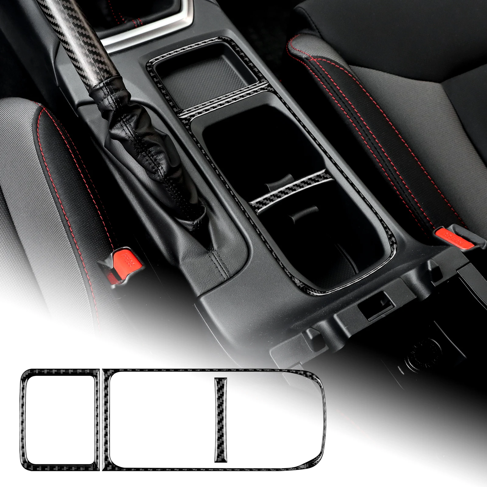 Pegatina de Panel de Palanca de Cambios de Fibra de Carbono Suave para Subaru WRX VB/WRX STI 2022 2023 2024 2025 2026 LHD RHD, Accesorios Interiores para Automóvil