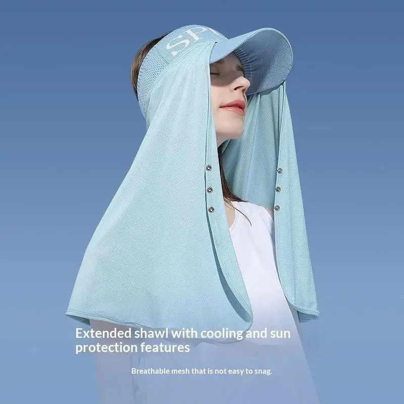 For Outdoor Hiking Fishing Summer Use Breathable UV Protection Sun Hat With Removable Face Neck Cover