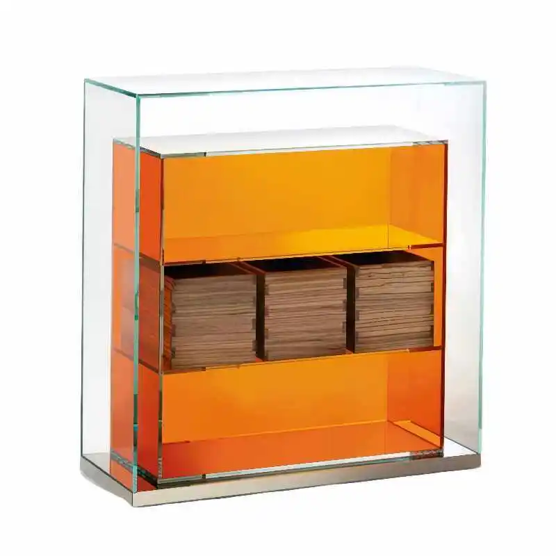 Acrylic Shelf Transparent Showcase Figure Against Wall Multi-layer Floor Shelf Bookcase Designer Furniture Showcase