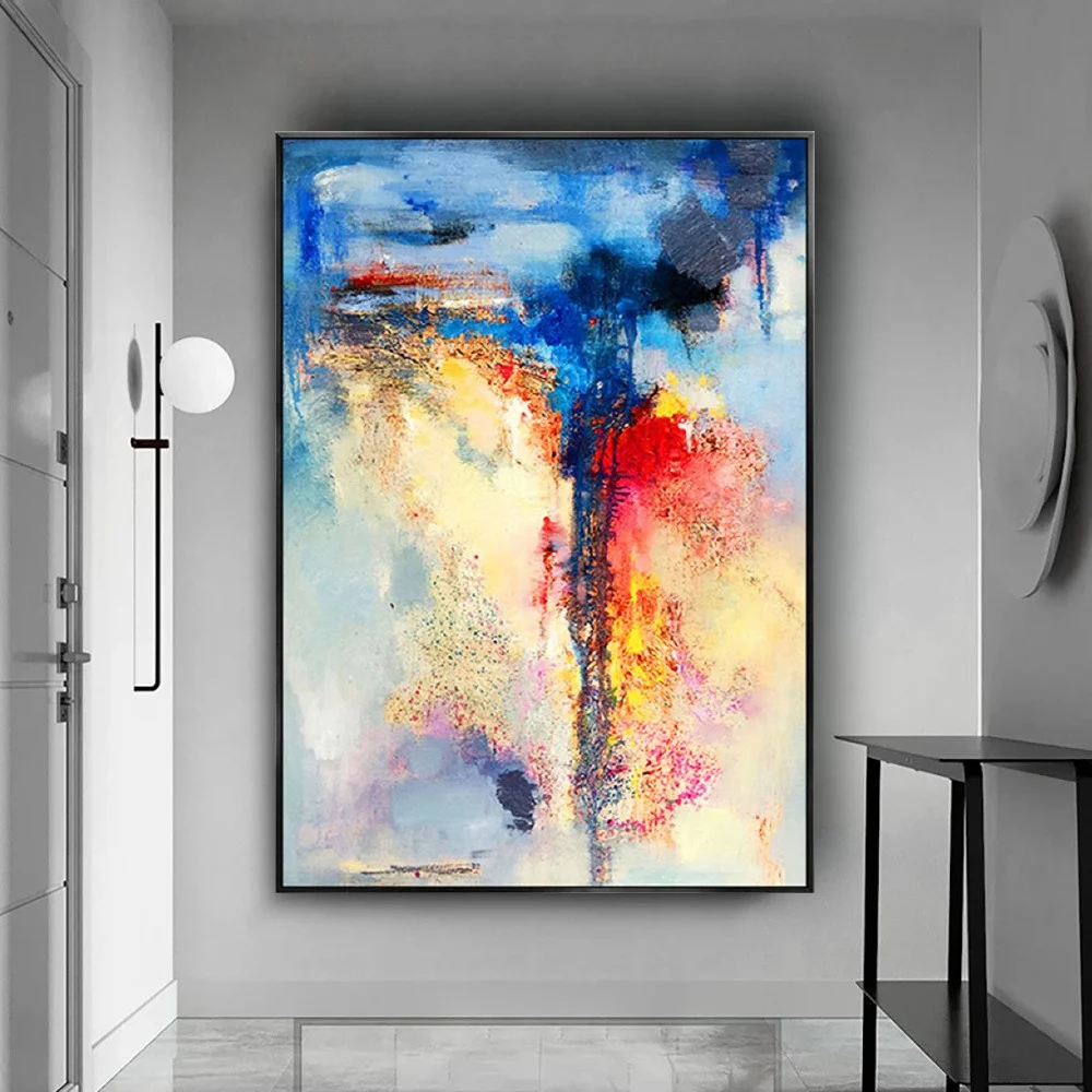 Modern Living Room Decor Oil Painting 100% Handmade Abstract Wall Art  Canvas Poster Indoor Image For Home Hotel Porch Mural