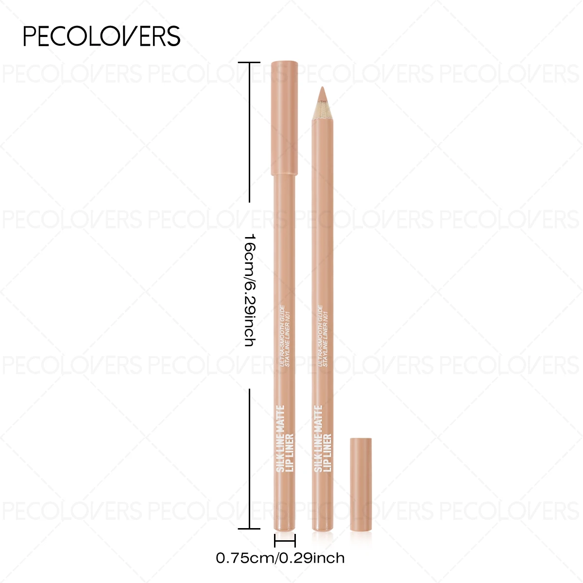 1pc delineador labial fosco de veludo suave-formato labial 3d, empilhável e misturável, copos antiaderentes para todos os tipos de pele, presente de natal