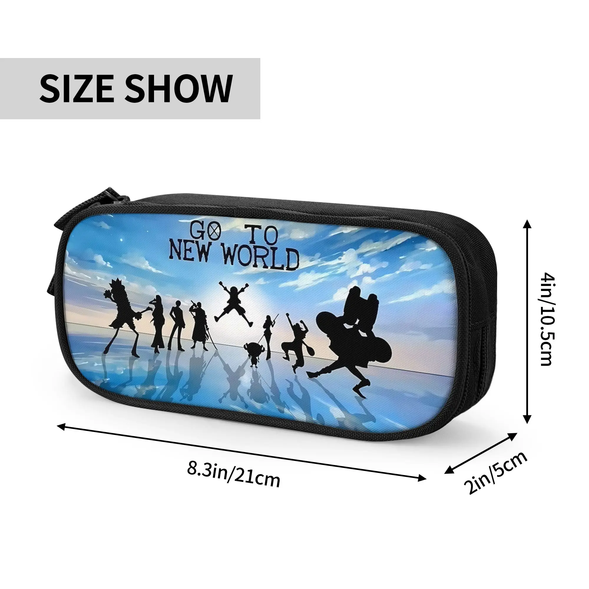 Custom Anime One piece Theme Large Capacity Bags for Child  School Pencil Bag for Boys Gilrs Kids