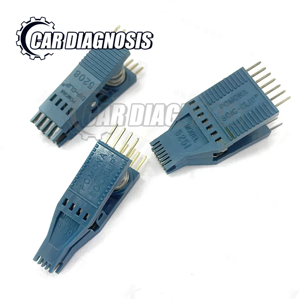 

EEPROM Pomona Soic-зажим 5208 dip 8 pin + 5250 Soic8 pin + 5251 Soic14 pin для автомобиля Tachopro Universal зажим "POMONA"