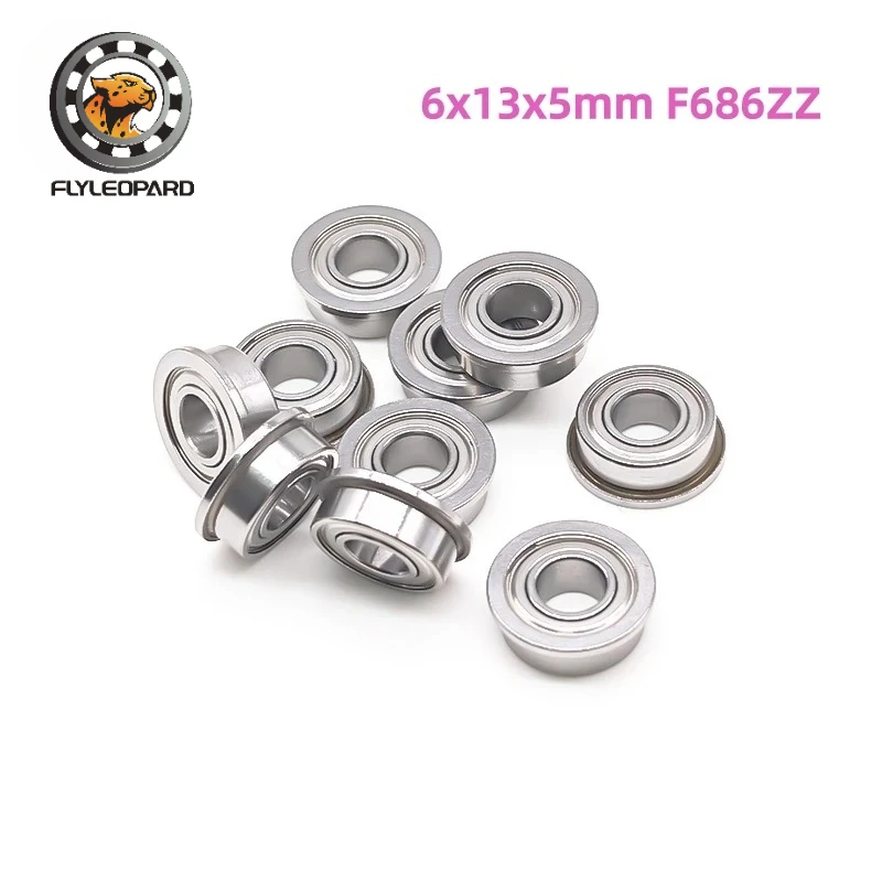 10PCS Bore 2mm 3mm 4mm 5mm 6mm 7mm 8mm 9mm 10mm  Flange Bearing ABEC-7  Flanged Ball Bearings  MF52ZZ  F623ZZ F694ZZ  MF105ZZ