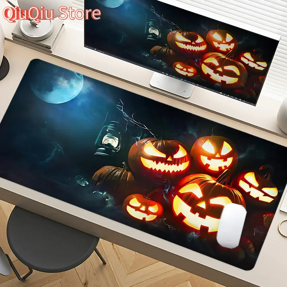 

Halloween Theme Mouse Pad Art Design Large Desk Accessories Desk Pad Rubber Base with Stitched Edge Mousepad Non-Slip Deskpad
