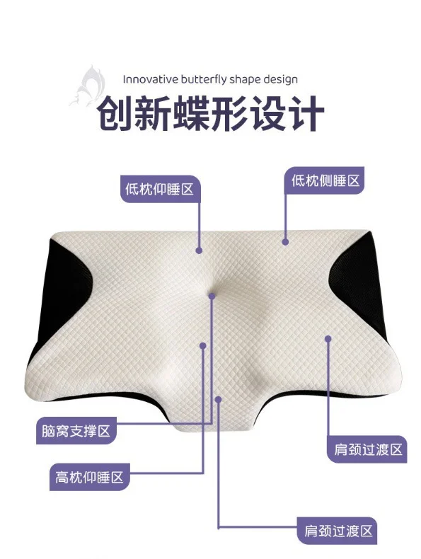 Sleep Memory Foam Neck Pillow Slow Rebound Cervical Orthopedic Comfortable Bed Pillow with Neck Massage Function gallery 1