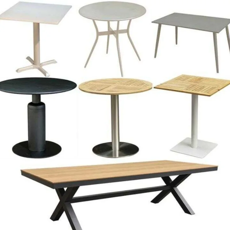 Outdoor rock slab small round table dining table terrace courtyard cafe dining table reception room negotiation