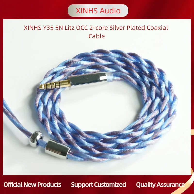 

XINHS Y35 5N Litz OCC 2-core Silver Plated Coaxial Cable,0.78 2pin/HD650/IE900/KZ-QDC/MMCX,2.5/3.5/4.4mm Customization supported
