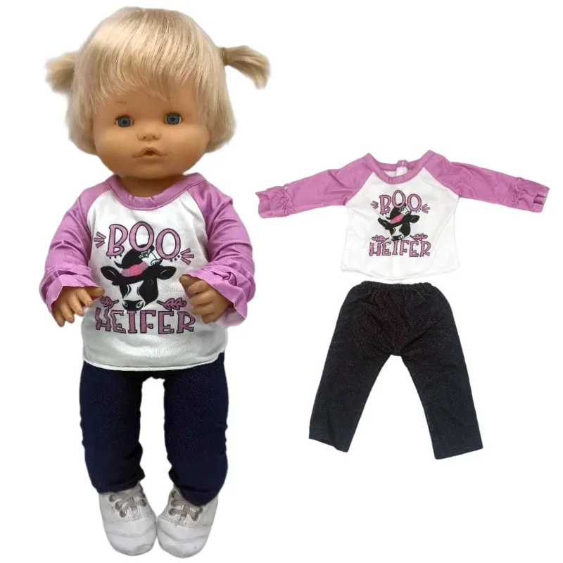 Baby Doll Clothes Pink Jumpsuit for 40cm Nenuco Ropa Y Su Hermanita Toys Doll Clothes Shoes