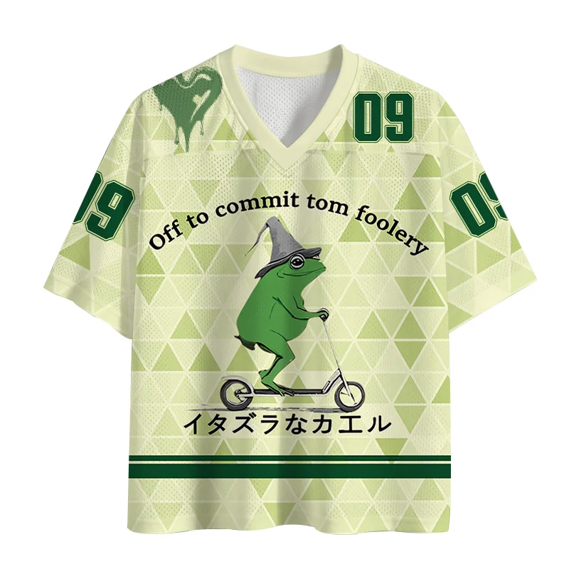 New Running Sports T-shirt,Fast Drying Sports Short Sleeves,Upgraded Fabric, Mesh Knitted Fabric, Fun Frog Breathable Sportswear