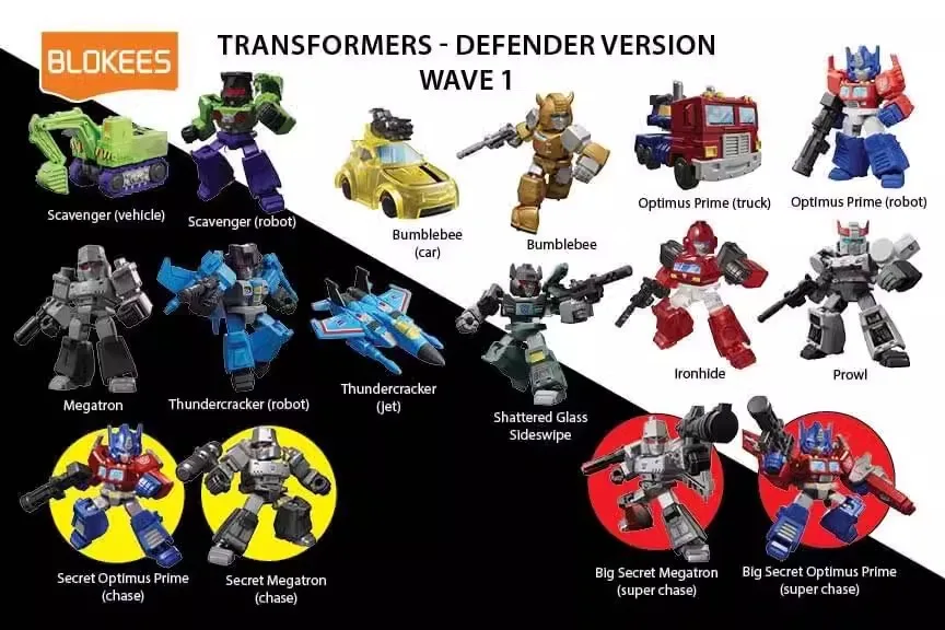 Blokees Defender Version Transformers One Figure Anime Transformer kotak buta Megatron kotak misteri mainan anak hadiah Natal