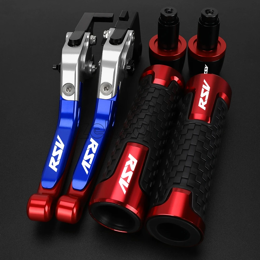 Motorcycle Accessories Adjustable Brake Clutch Levers Handlebar Grips Ends FOR APRILIA RSV MILLE RSV R 2004 2005 2006 2007 2008